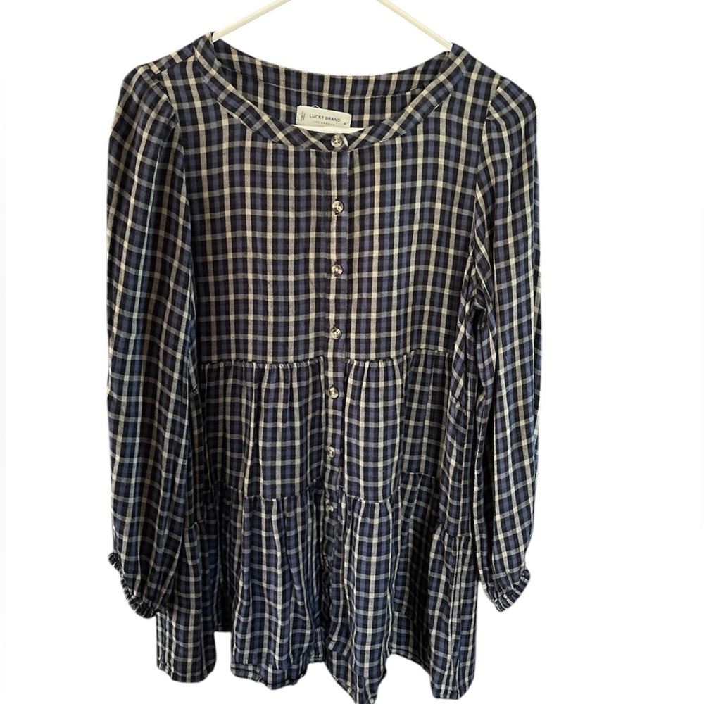 Lucky Brand Plaid Blouse
